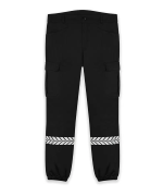 Pantalon noir avec bandes HV - GK