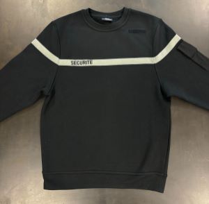 Sweat SÉCURITÉ PRIVÉE noir bande grise