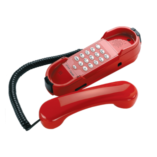 Téléphone rouge avec clavier