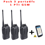 Pack 3 portatifs G10 PRO + 1 PTI GSM
