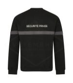 Sweat noir bande grise SECURITE PRIVEE - VVS