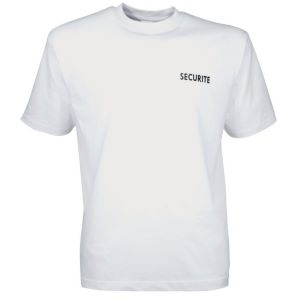 T-shirt SECURITE blanc 