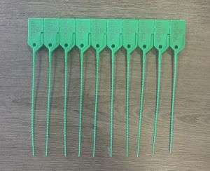 Scellé plastique VERT à serrage progressif - Numéroté