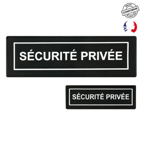 Lot dossard + bande poitrine SÉCU-ONE Sécurité Privée noir