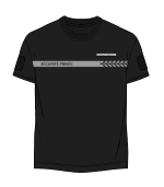 T-shirt noir bande grise SECURITE PRIVEE - GK 