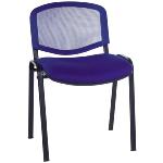 BALEIX - Chaise empilable multi-usage - Bleue/Noire