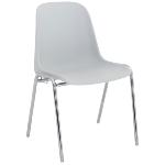 MILLAU - Chaise réunion en plastique assise coque - Bleue