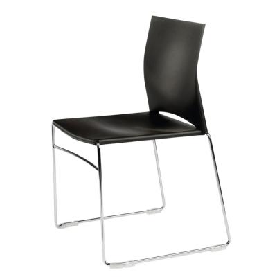 RETHEN - Chaise de réunion empilable design - Noire