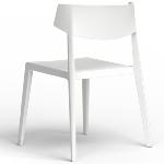 CHINY - Chaise 4 pieds design - Blanche Sans Matelassage