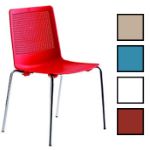 GUALTA 4 PIEDS - Chaise polypropylène empilable - Rouge