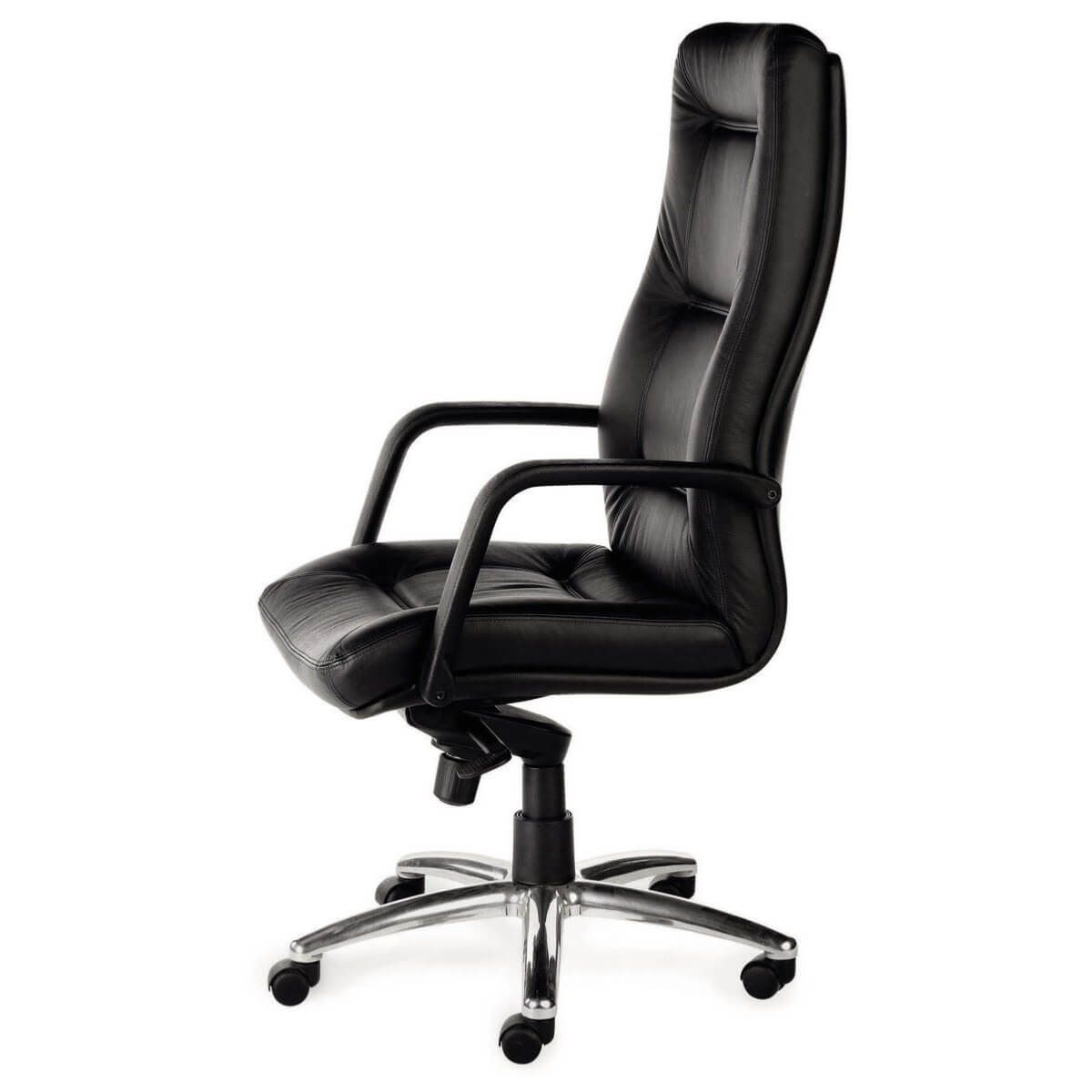 Fauteuil de Bureau Président en Cuir Véritable MACLAS (12 coloris)