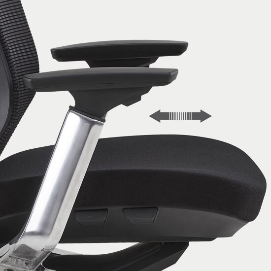 Zoom sur la translation d'assise du fauteuil de bureau ergonomique synchrone Ivry
