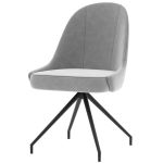 MARTIN - Chaise design tissu ou velours confortable