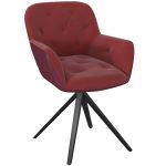 CORDOBA - Chaise de salon design pivotante en tissu ou velours