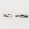 Fermoir bijou - Fermeture clip - Argent vieilli - Lacet rond 2 mm