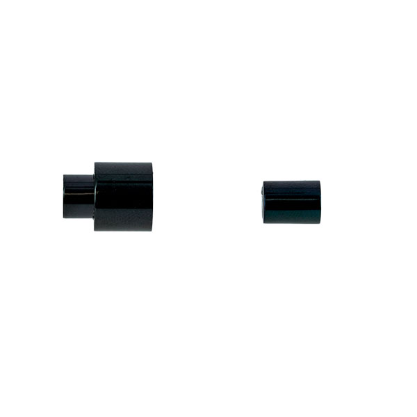 Fermoir bijou - Anaïs - INOX NOIR - Lacet rond 5 mm