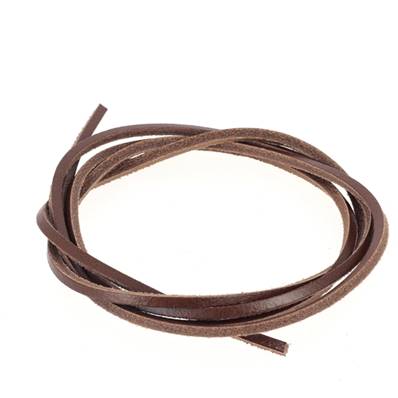 lacet en cuir marron