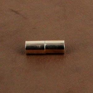 Fermoir bijou - Cylindre aimanté - Or rose - Lacet rond 5 mm