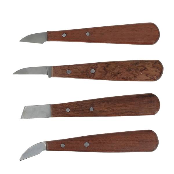 Lot de 4 couteaux pour travail du cuir
