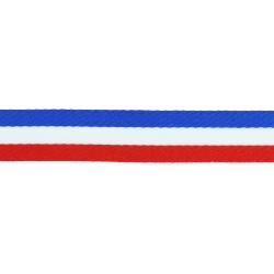 Ruban polyester tricolore Drapeau Français - Largeur 15 mm