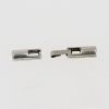 Fermoir bijou - Fermeture clip - Argent vieilli - Lacet rond 3 mm