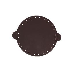 Découpe pour bourse en cuir de cerf CHOCOLAT - Diamètre 14,5cm