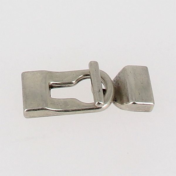 Fermoir bijou - Fermeture clé T - Argent vieilli - Lanière 13 mm