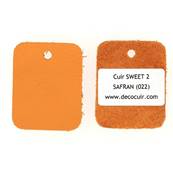 Un échantillon de cuir de vachette SWEET 2 - SAFRAN