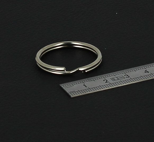 Anneau rond de porte-clés TEO - NICKELÉ - 25mm