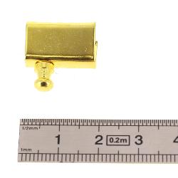 Départ de poignée à griffe et bouton de col - DORÉ LUXE - 18 mm