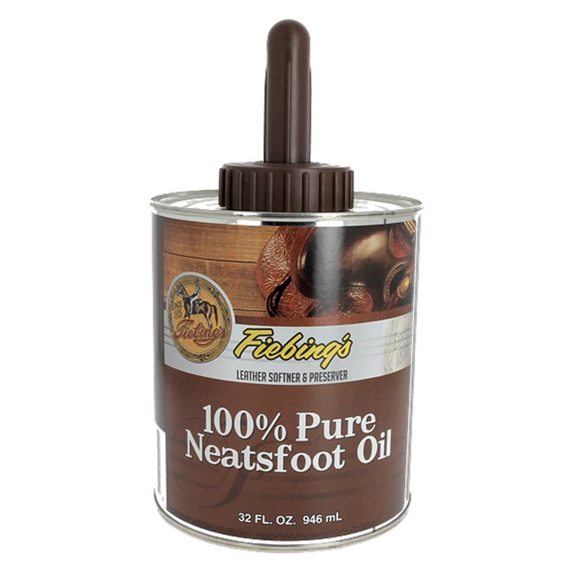 Neatsfoot Oil - Huile 100% pied de boeuf - 946ml avec pinceau - Fiebing's