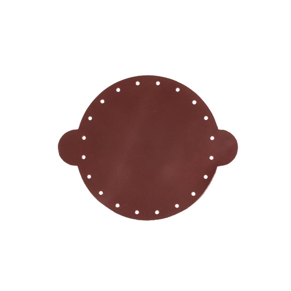 Cuir déja coupé pour faire une bourse en cuir BORDEAUX - Diamètre 14,5 cm