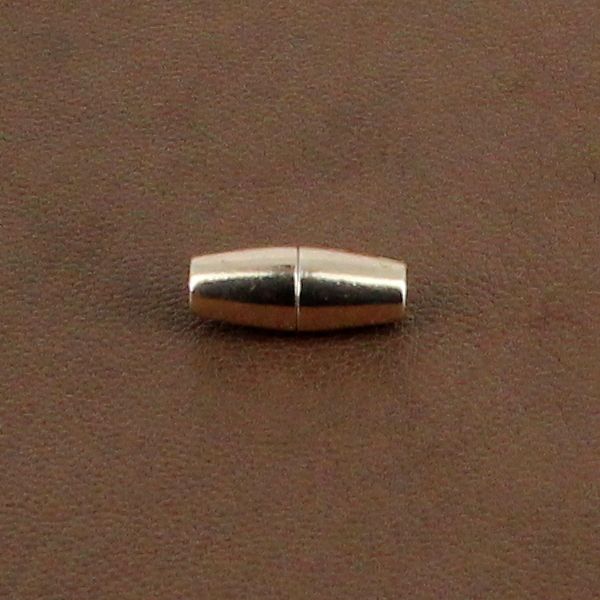 Fermoir bijou - Cylindre conique aimanté - Or rose - Lacet rond 3 mm