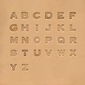 Jeu des 26 lettres de l'alphabet à frapper - 1,25 cm