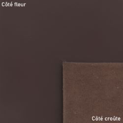 Sangle en cuir CHOCOLAT E99 - Veau lisse - Largeur 19mm
