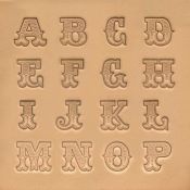 Jeu de 26 lettres de l'alphabet - ART DU CUIR - 1,91 cm - 3/4
