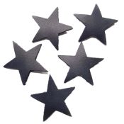 25 étoiles en cuir de vachette bleu marine
