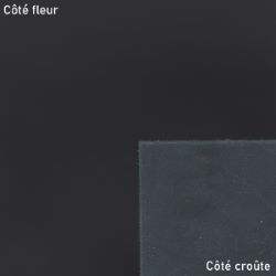 Morceau de cuir de veau lisse - NOIR SATINÉ H48