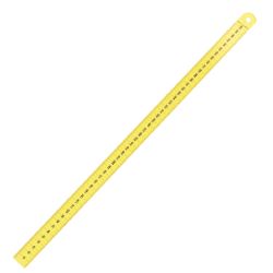 Réglet rigide en acier couleur jaune - 500 mm (50 cm)