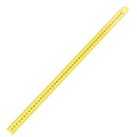 Réglet rigide en acier couleur jaune - 500 mm (50 cm)