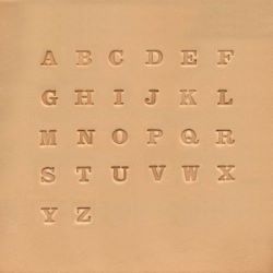Jeu des 26 lettres de l'alphabet à frapper IVAN - Lettres pleines - 0,63 cm