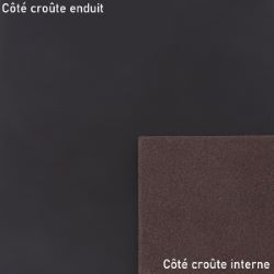 Morceau de croûte de cuir enduite lisse - CHOCOLAT D55