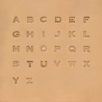 Jeu des 26 lettres de l'alphabet à frapper - Lettres évidées - 0,63 cm
