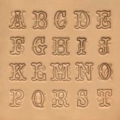 Jeu de 26 lettres de l'alphabet - Ecriture script - 1,91 cm - 3/4"