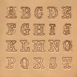 Jeu de 26 lettres de l'alphabet - Ecriture script - 1,91 cm - 3/4"