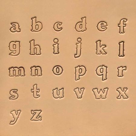 Jeu des 26 lettres MINUSCULES de l'alphabet à frapper - 1,91 cm