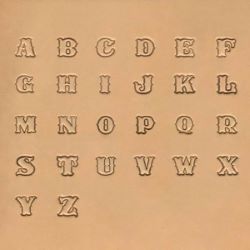 Jeu des 26 lettres de l'alphabet à frapper - 2,54 cm