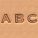 Jeu des 26 lettres de l'alphabet à frapper - Lettres évidées - 0,63 cm