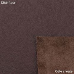 Échantillon de cuir de vachette GRANITE - CHOCOLAT
