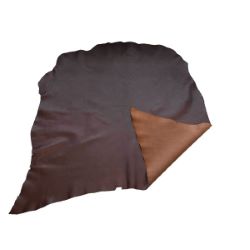 Collet de cuir souple tannage végétal - CHOCOLAT MAT E01 - Ép 1,1 mm